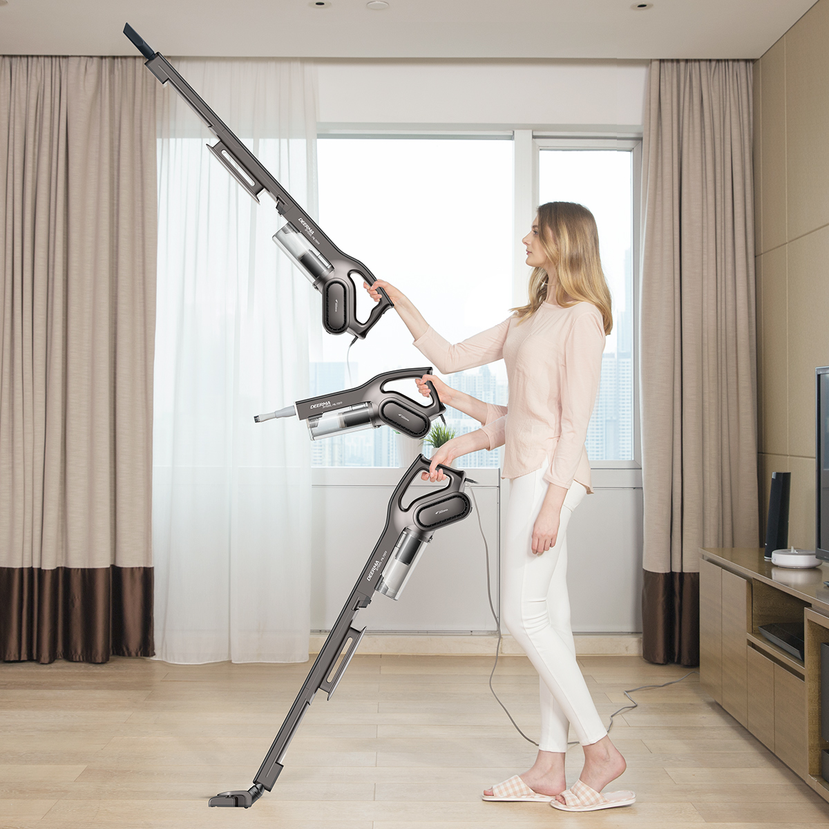 Вертикальный пылесос DEERMA DX700S_DEERMA